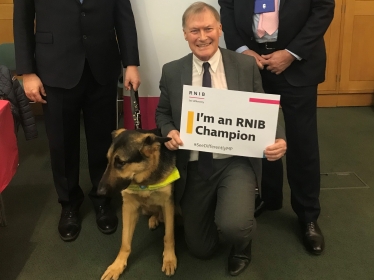 Sir David supports The Royal National Institute of Blind People